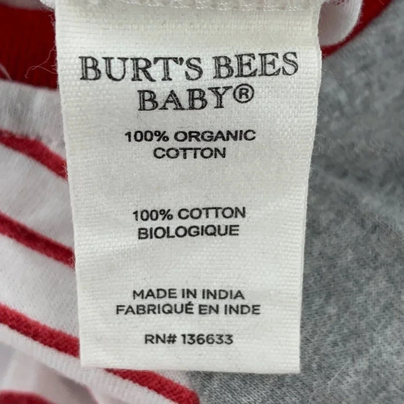 Burt's‎ Bee Baby Stars N Stripes Organic Baby Henley Romper Size 3-6M NWT - Picture 10 of 10